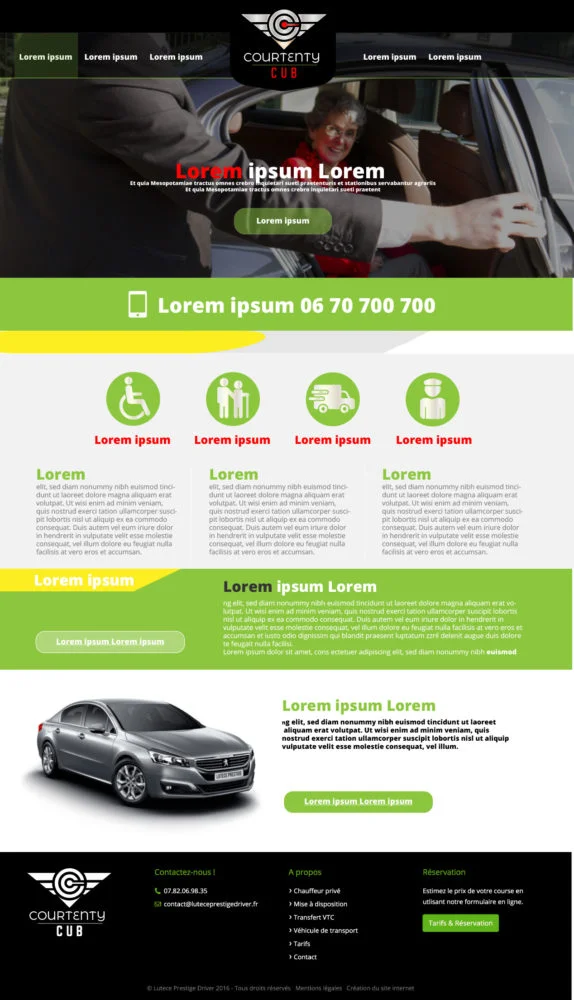 Maquette de charte graphique web