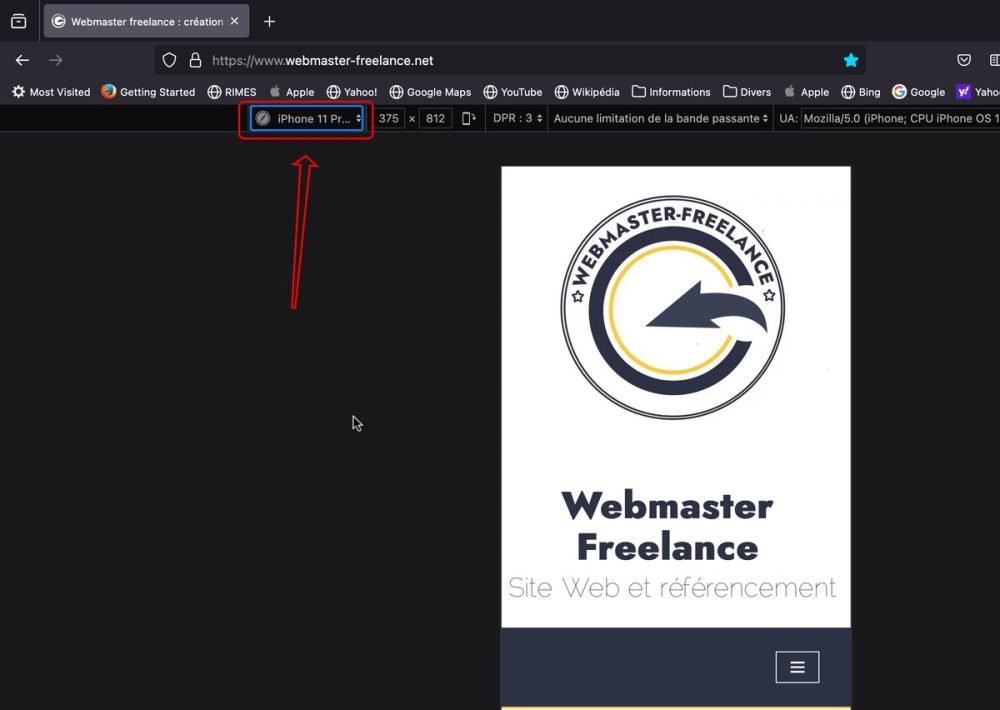 outil responsive de Firefox