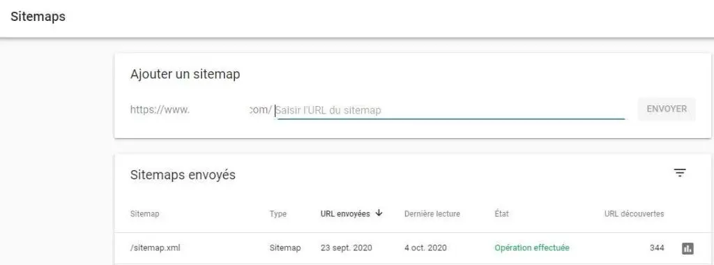 Google Search Console sitemap.xml