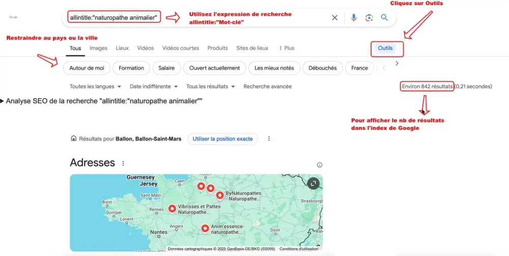 All in title sur Google