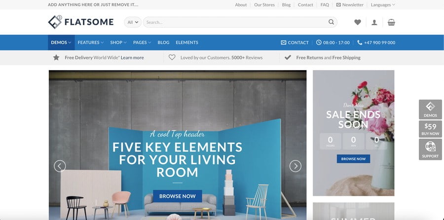 Flatesome theme woo-commerce
