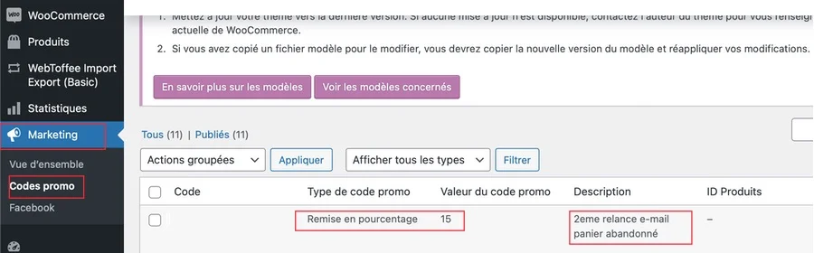 code promo woo-commerce